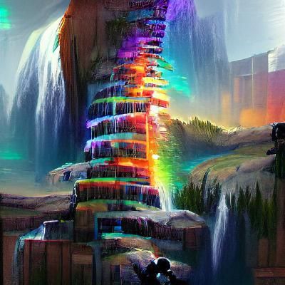 Rainbow Waterfall: A Cascade of Colors