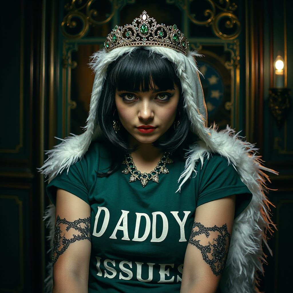 Goth Princess in Art Nouveau Splendor