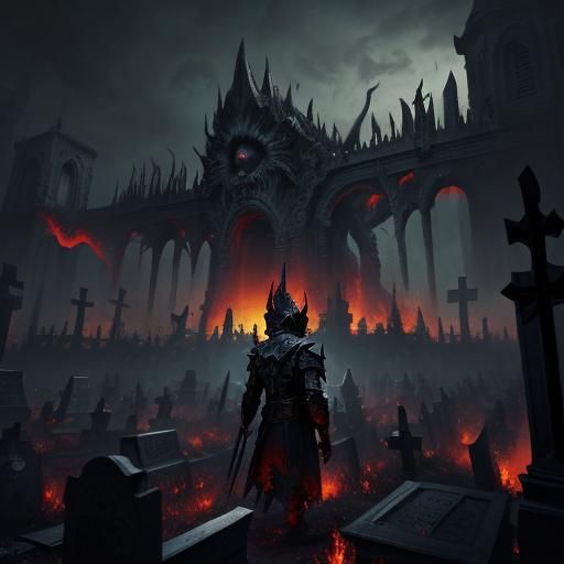 Demonic Hand Emerges in Cemetery Art