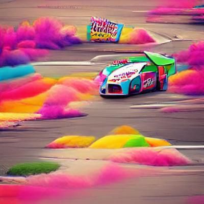 Colorful Candy Racecar