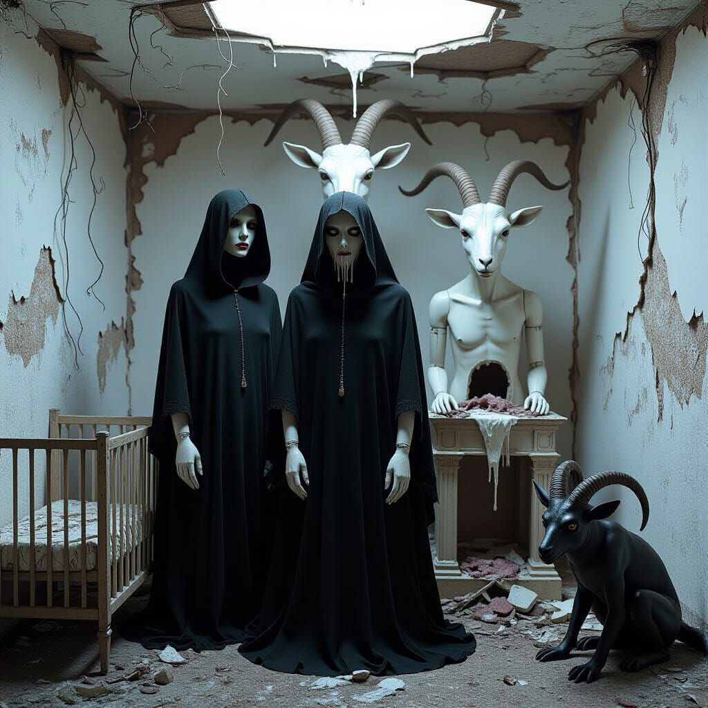 Monochrome Nightmare: Hallucination in Giger Style