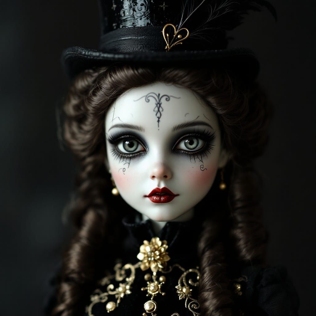 Elegant, Haunted Doll in Vintage Attire