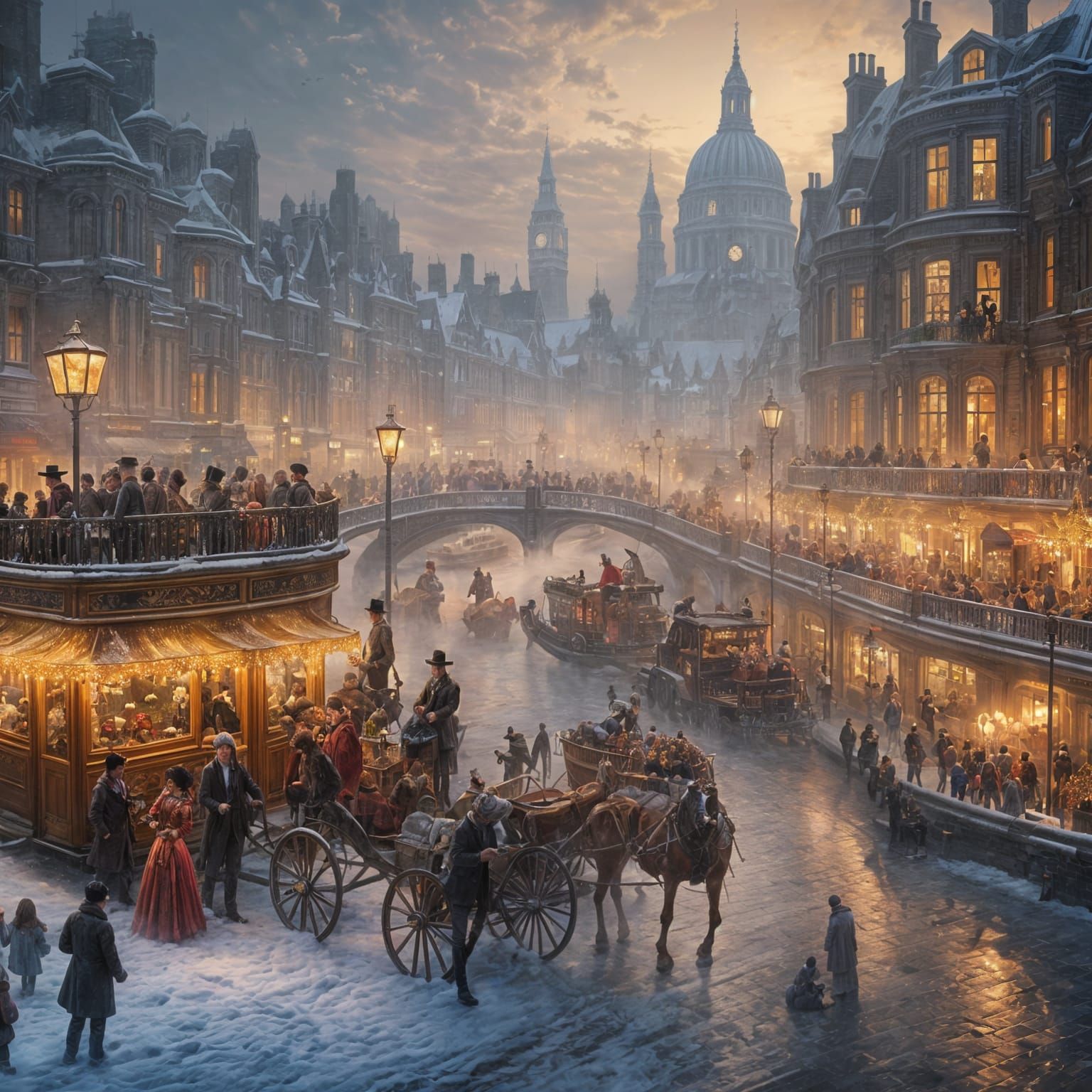 Christmas in Foggy London: Hyperreal Fantasy