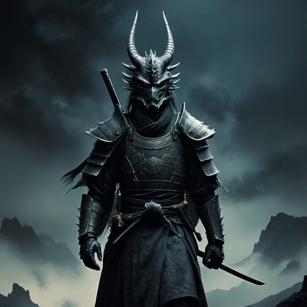 Serene Warrior Unites with Majestic Dragon