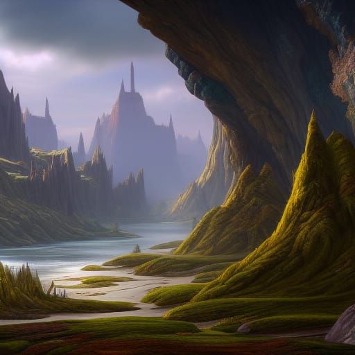 Fantastical Wales in Deep Color, Matte Painting