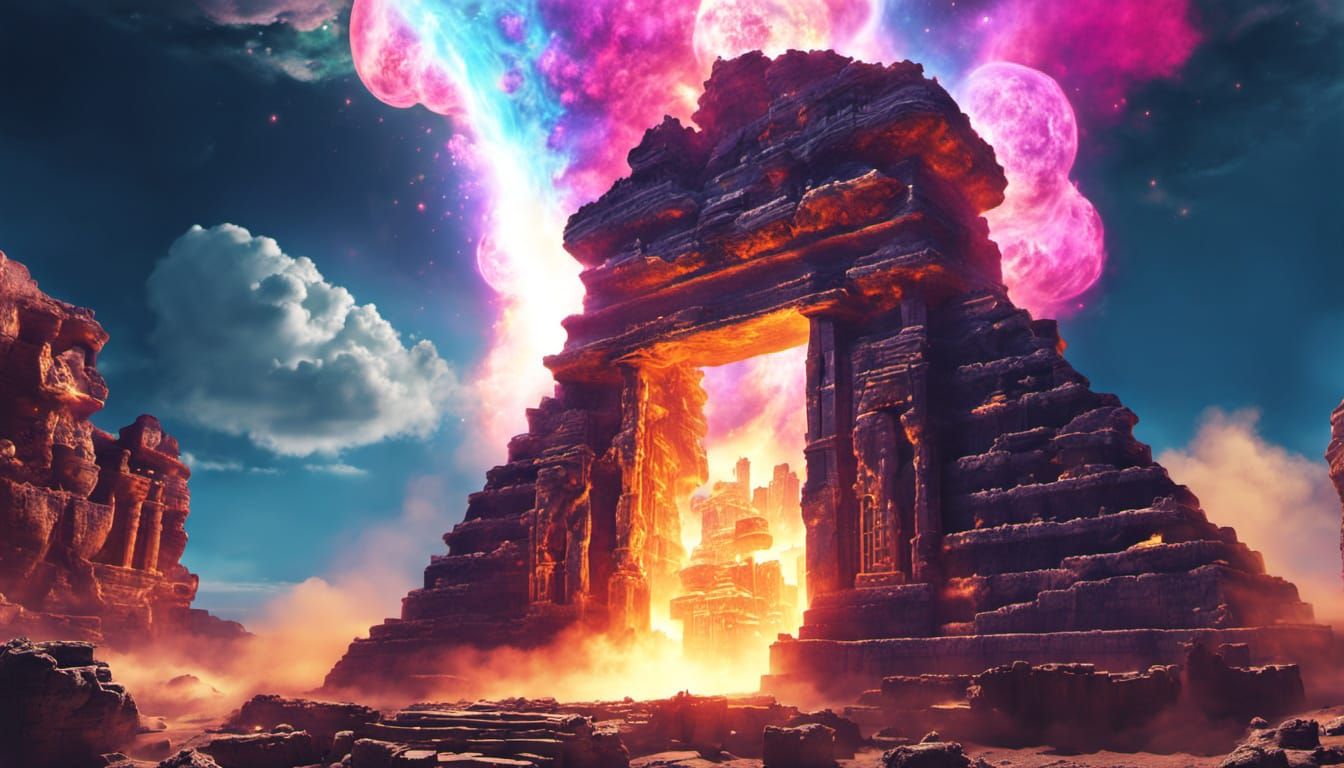 Hypernova Explosion Illuminates Alien Ruins