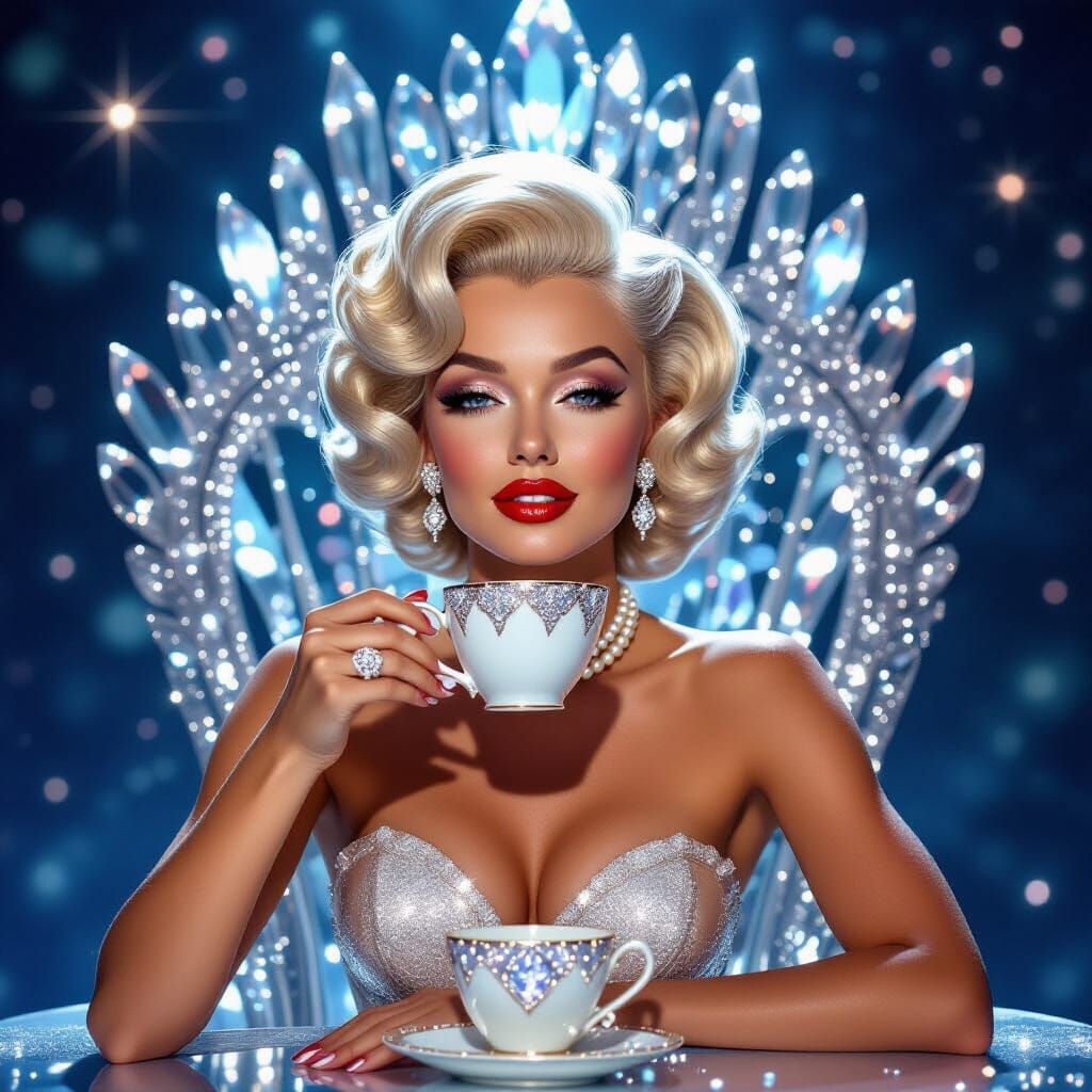 A high-resolution portrait photograph of a glamorous woman w...