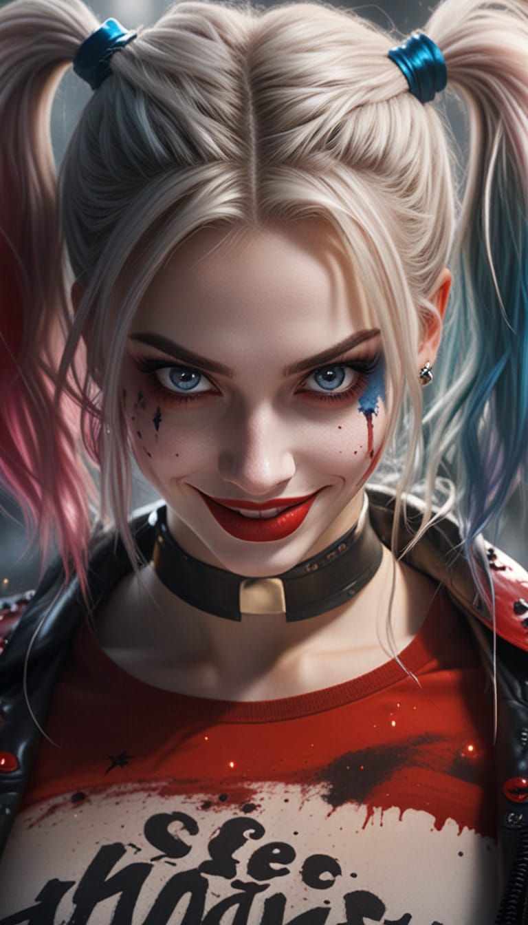 Harley Quinn, beauty smile