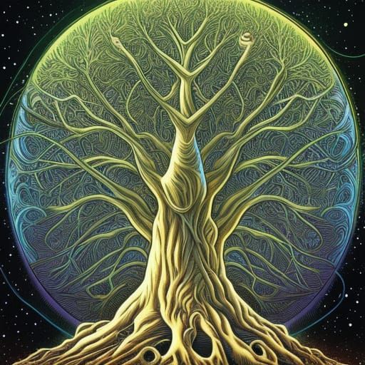 Cosmic Tree of Life: Comic Book Art