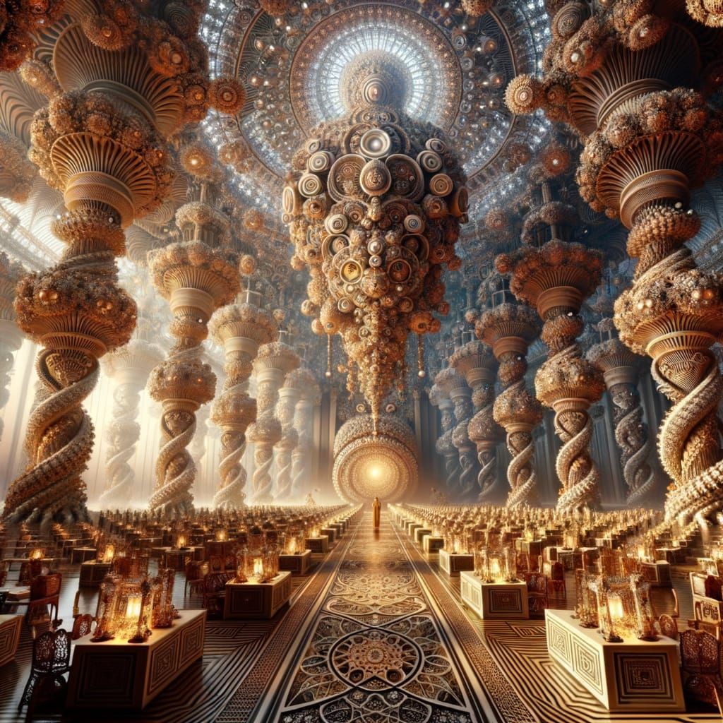 Fractal Krishna in Spiritual Geometric Space