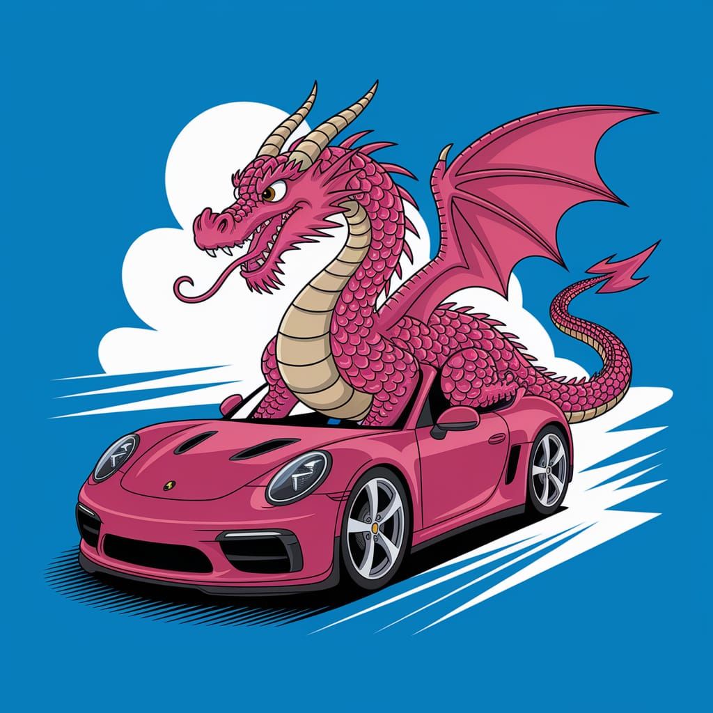 Dragon Soaring on Speedway Cloud