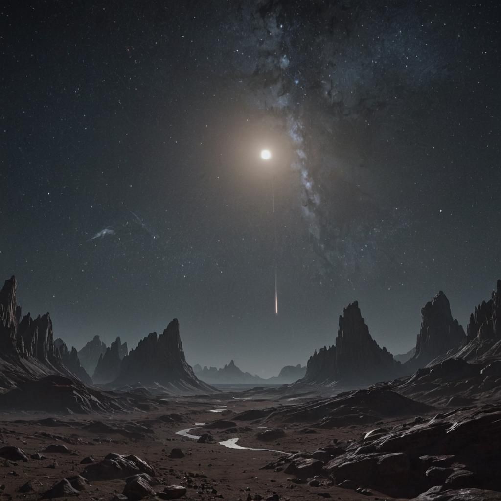 Fantastical Interstellar Moonlight in Detailed Digital Paint...