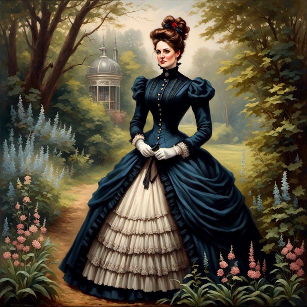 Victorian Woman Portrait in Classic Style