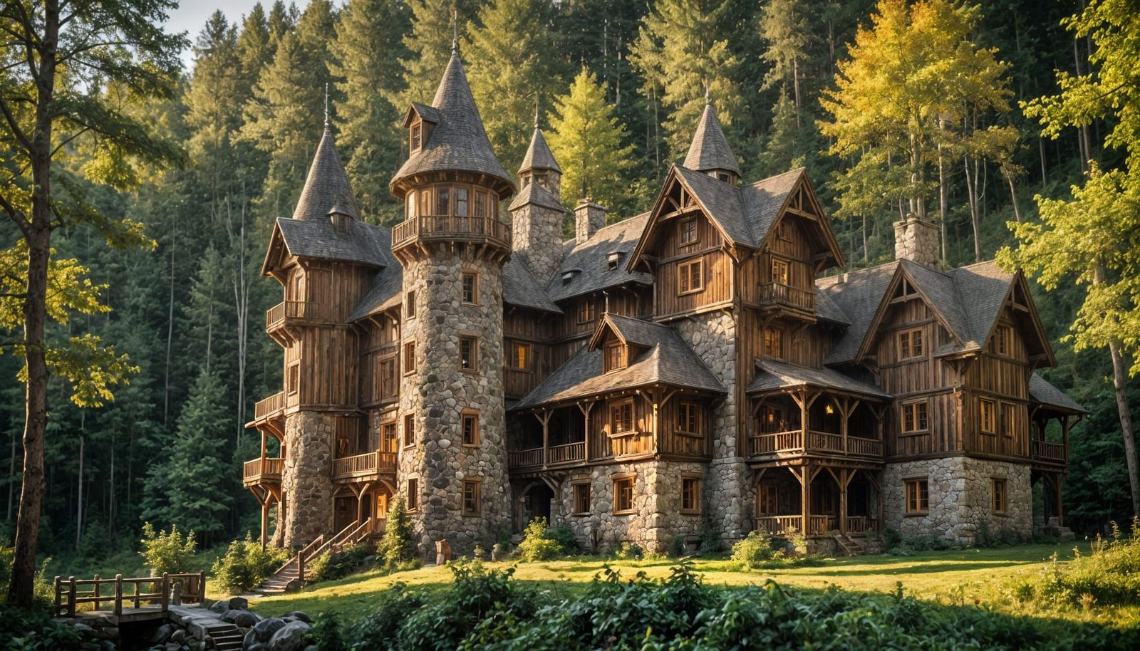 Enchanted Forest Cabin: Majestic Rustic Architecture