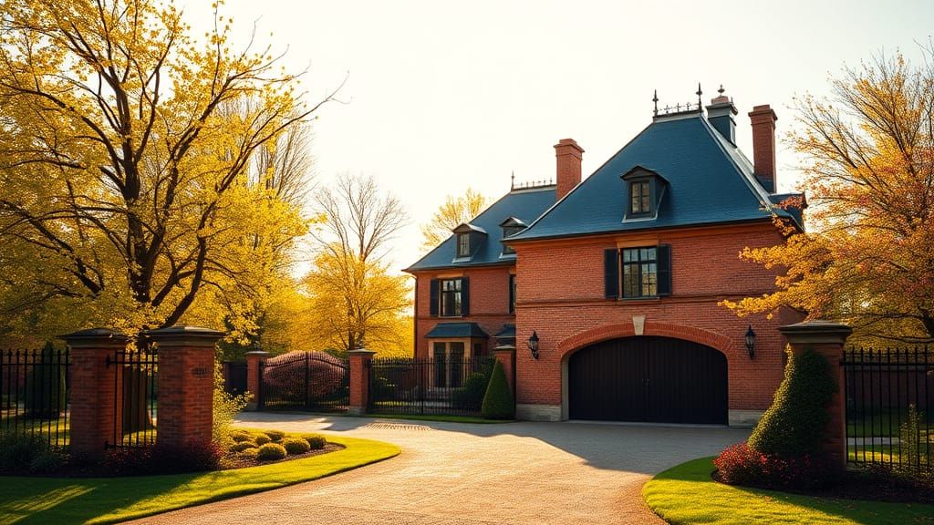 Grand Chateau in Golden Afternoon Light