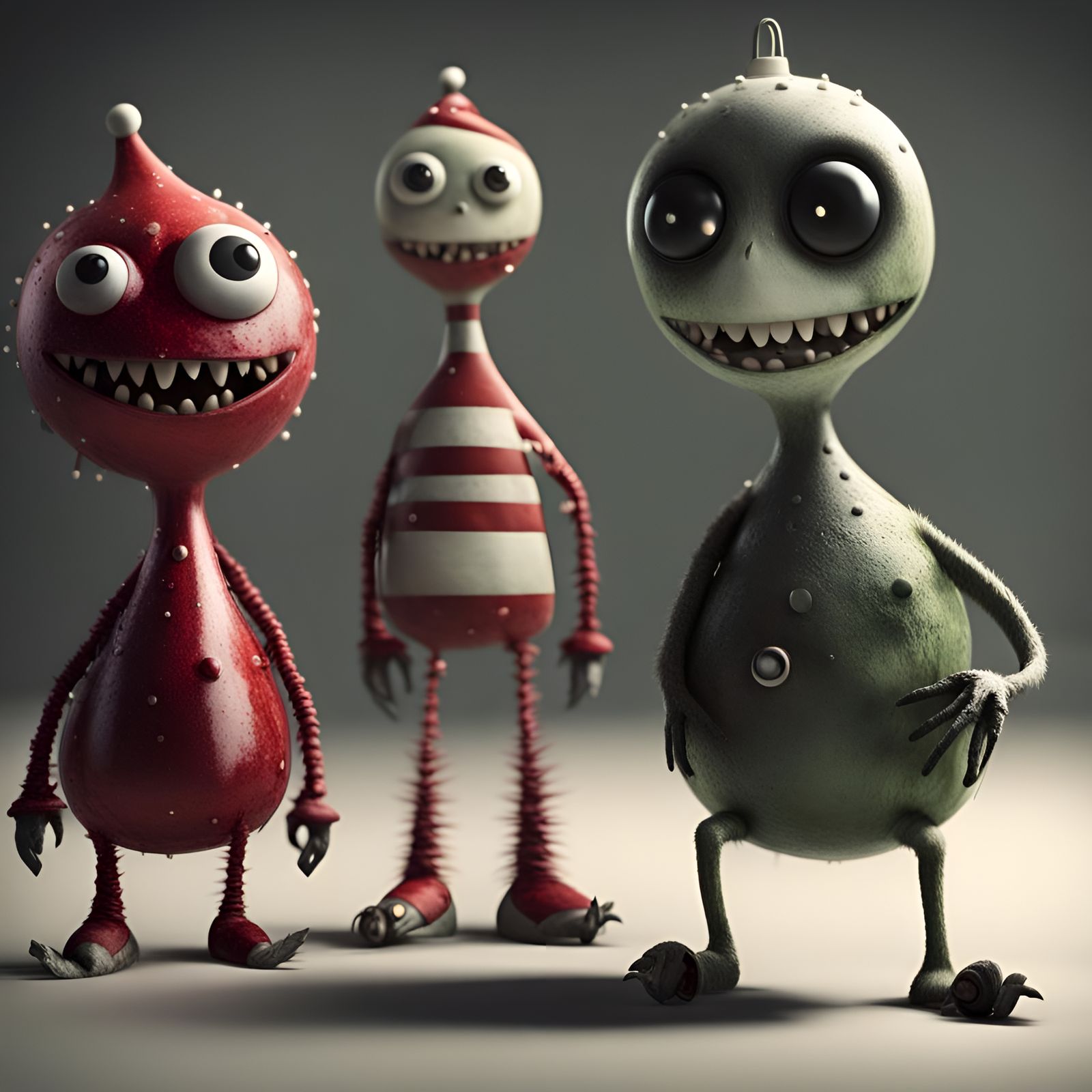 Christmas Monsters in Burton and Okazaki Style