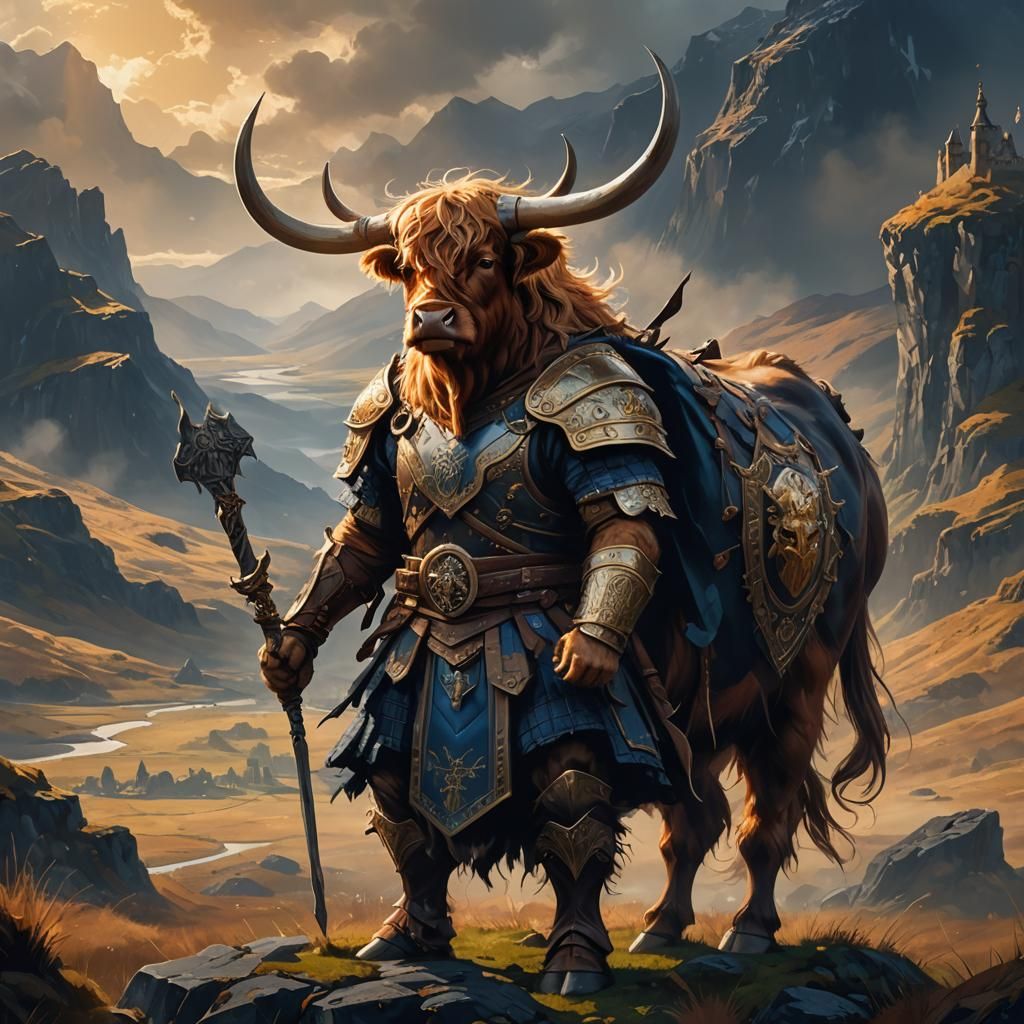 Warrior King of the Highland Realm in Dramatic Glory