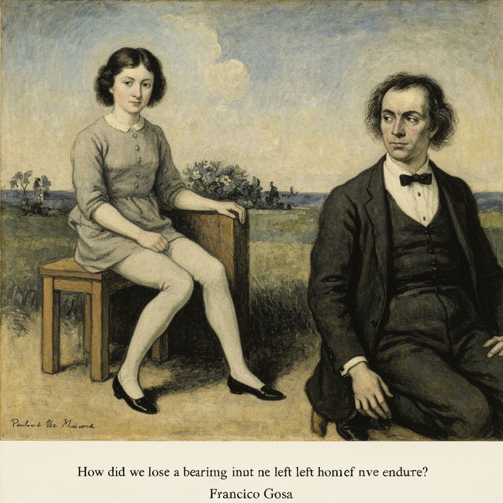 Existential Crisis as Paul Klee and Francisco Goya Painting