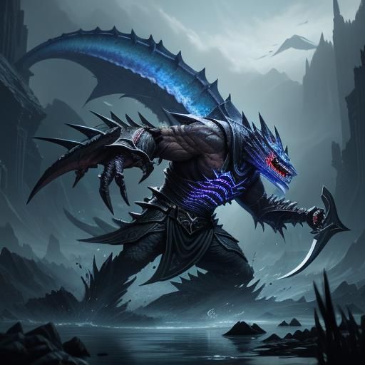 Fish Creature with Cleaver: Fantasy Concept Art