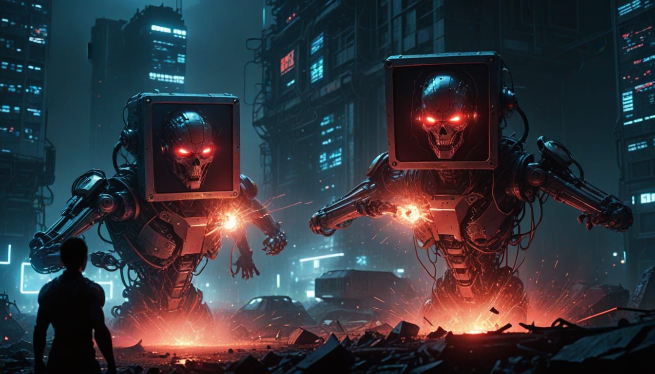 Sinister Windows 11 Concept Art With Menacing Red Glow