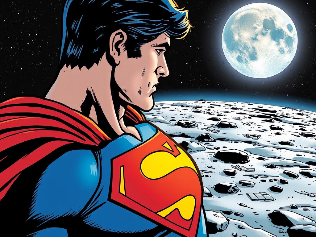 Superman on the Moon: A Comic Book Close-Up