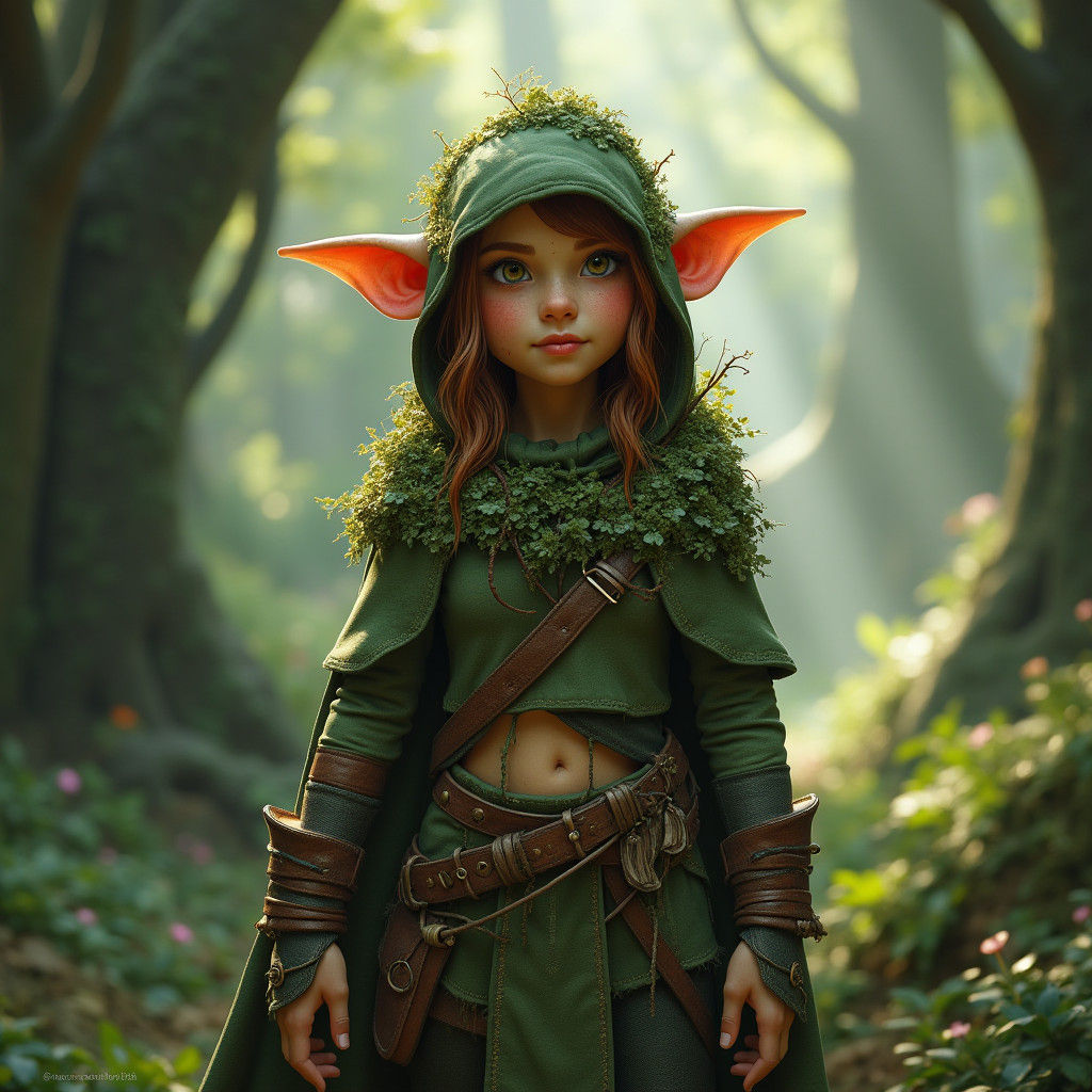 Forest Gnome in Mystical Forest: Fantasy Concept Art