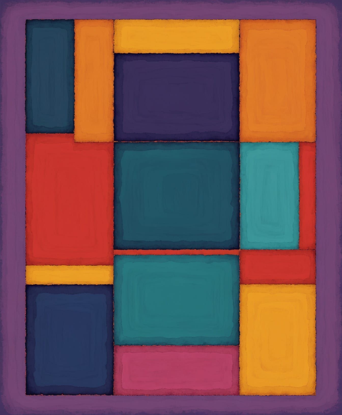 Abstract Tessellation Art in Rothko Style