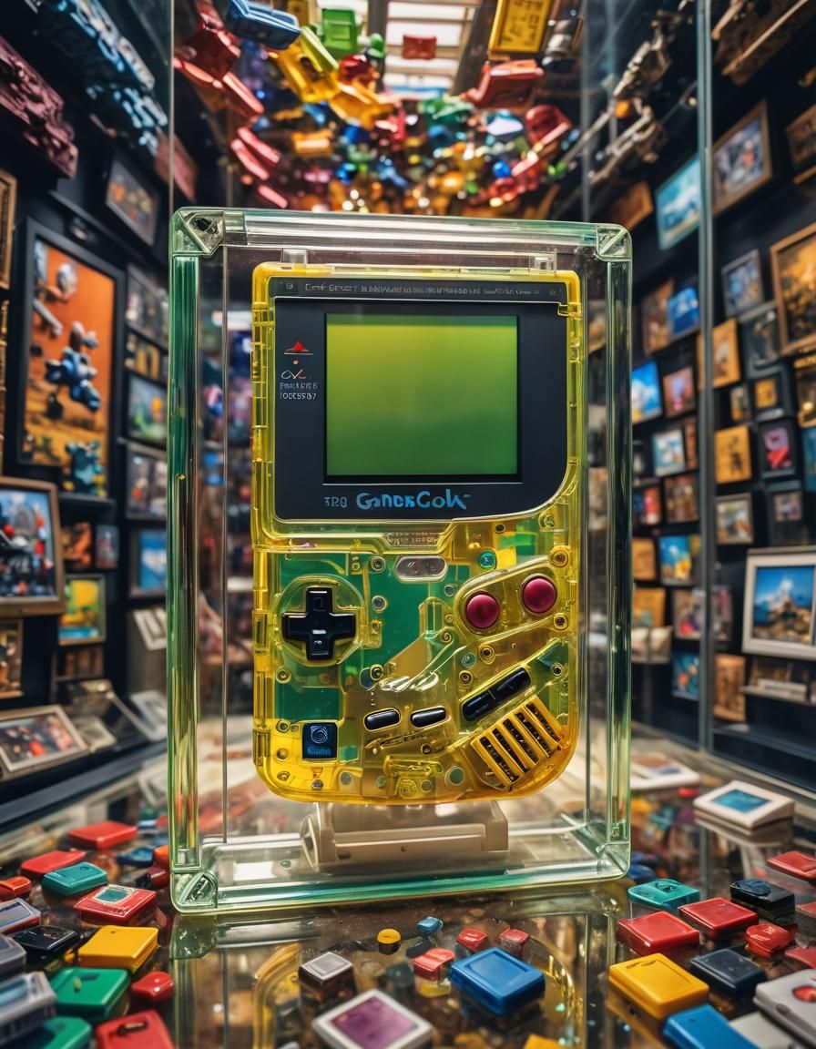 Gameboy Color Museum Piece: Hyperrealistic Photography