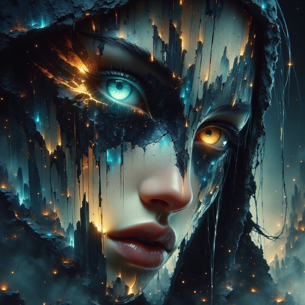 Ominous Character Portrait in Akimora Style