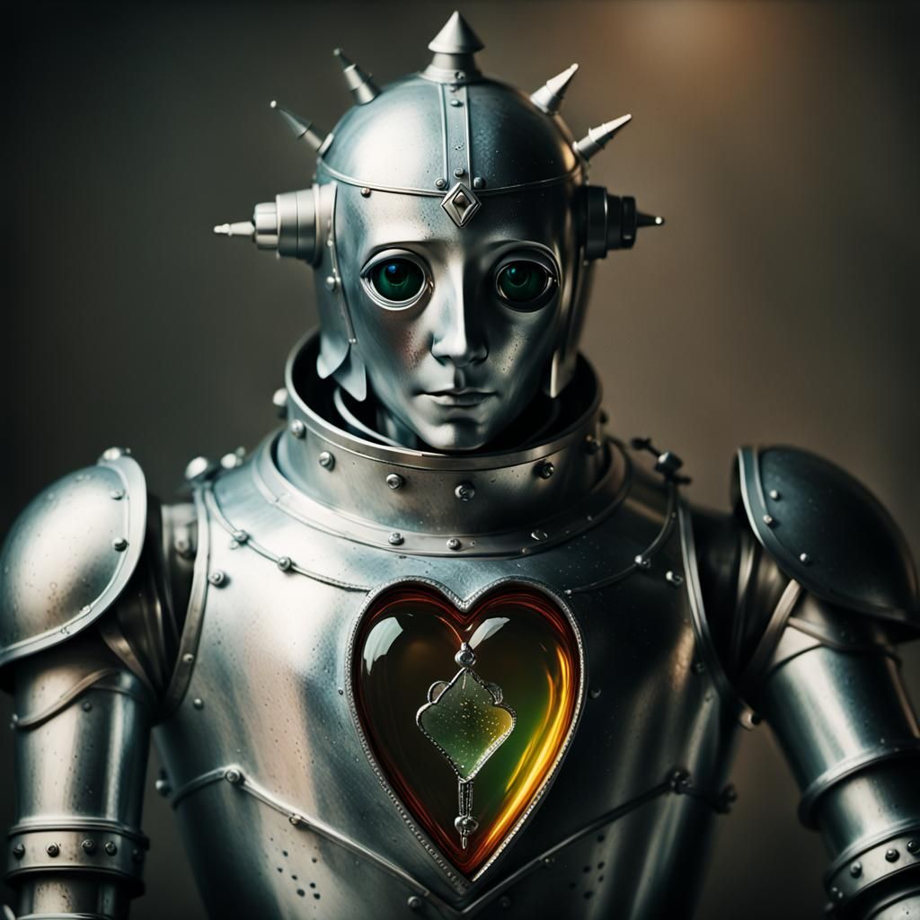 Tin Man with Glass Heart in Anime Style