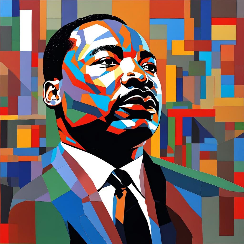 Abstract Portrait of Martin Luther King Jr.