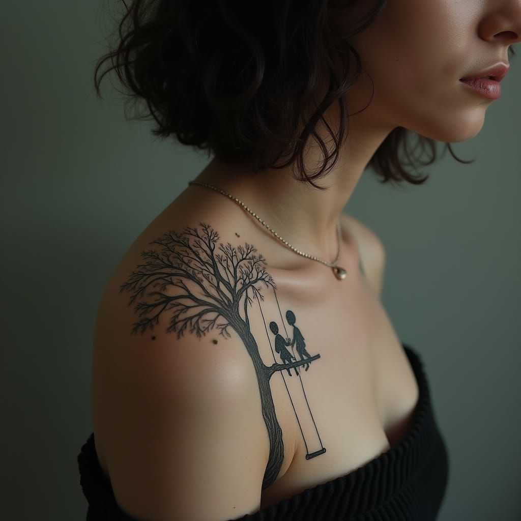 Minimalist Moon Tattoo Cover-Up in Delicate Style