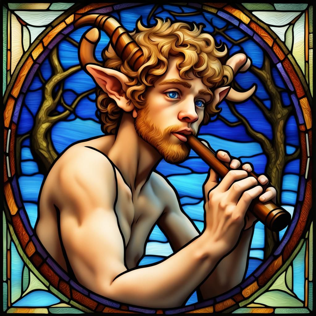 Stained Glass Satyr