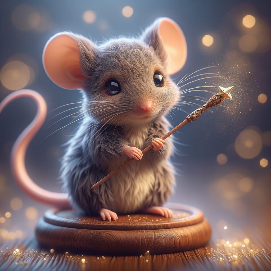 Enchanted Mouse in Whimsical Woodland