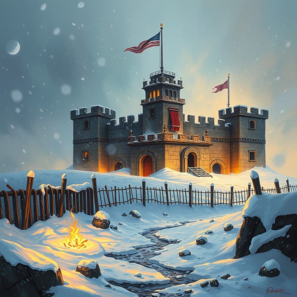 Epic Fortress Standoff Against Fierce Blizzard