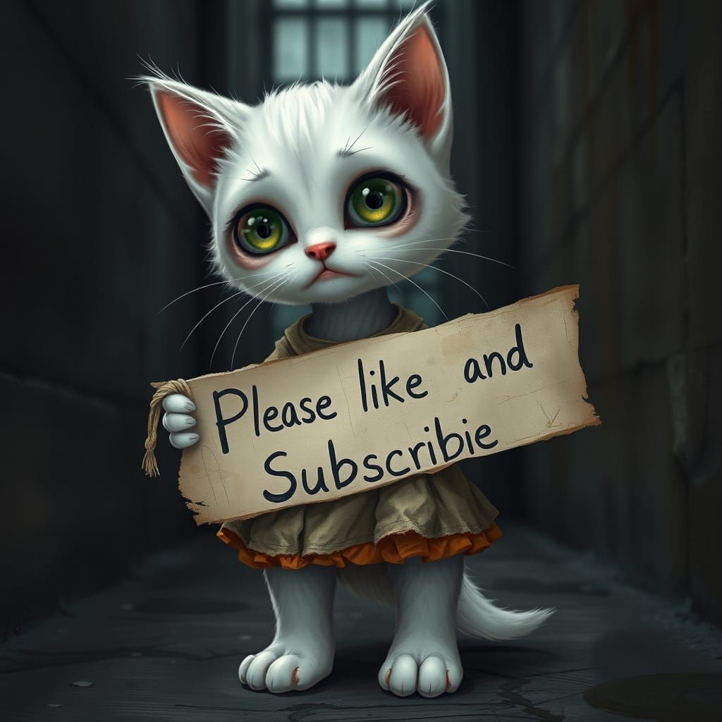Heartbreakingly Cute Kitten Asks to Like and Subscribe