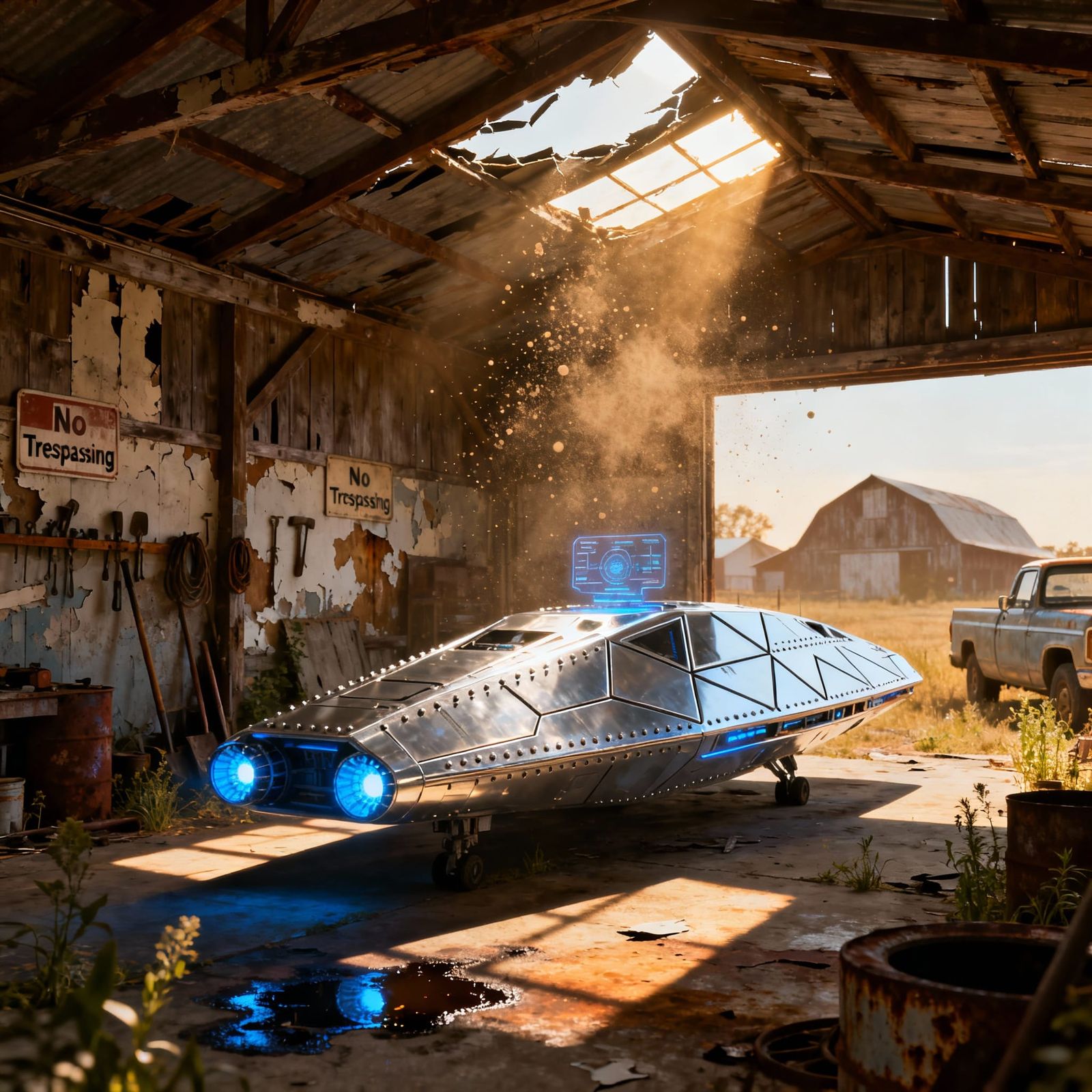 Futuristic Spaceship Found in Old Texas Garage