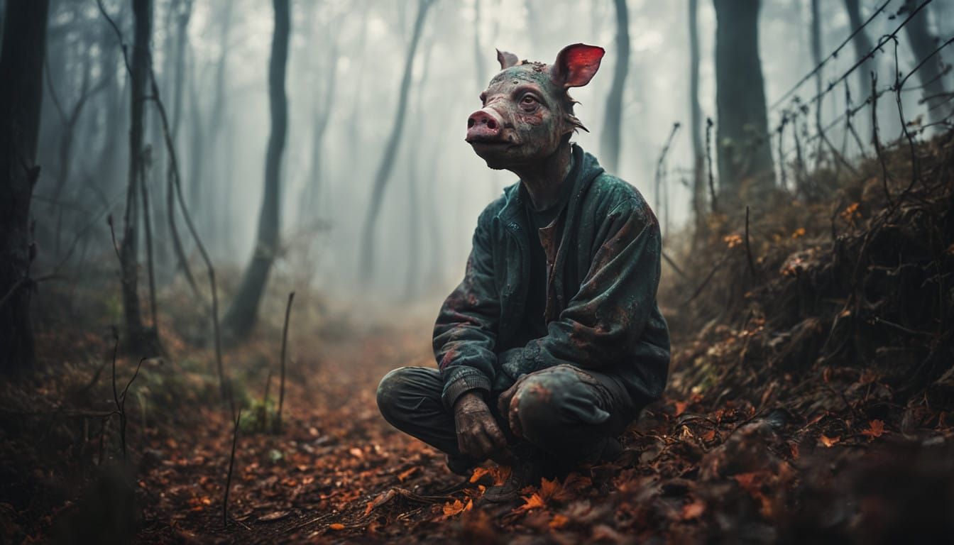 Ethereal Portrait of a Mysterious Figure in the Fog