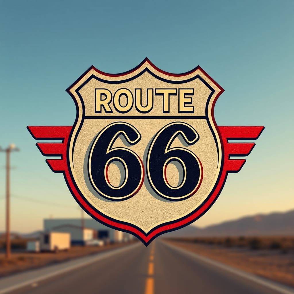 Retro American Logo Inspired by Route 66