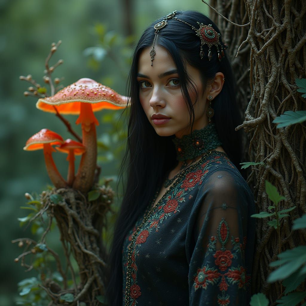 Asikni with Daksha in Surrealist Style