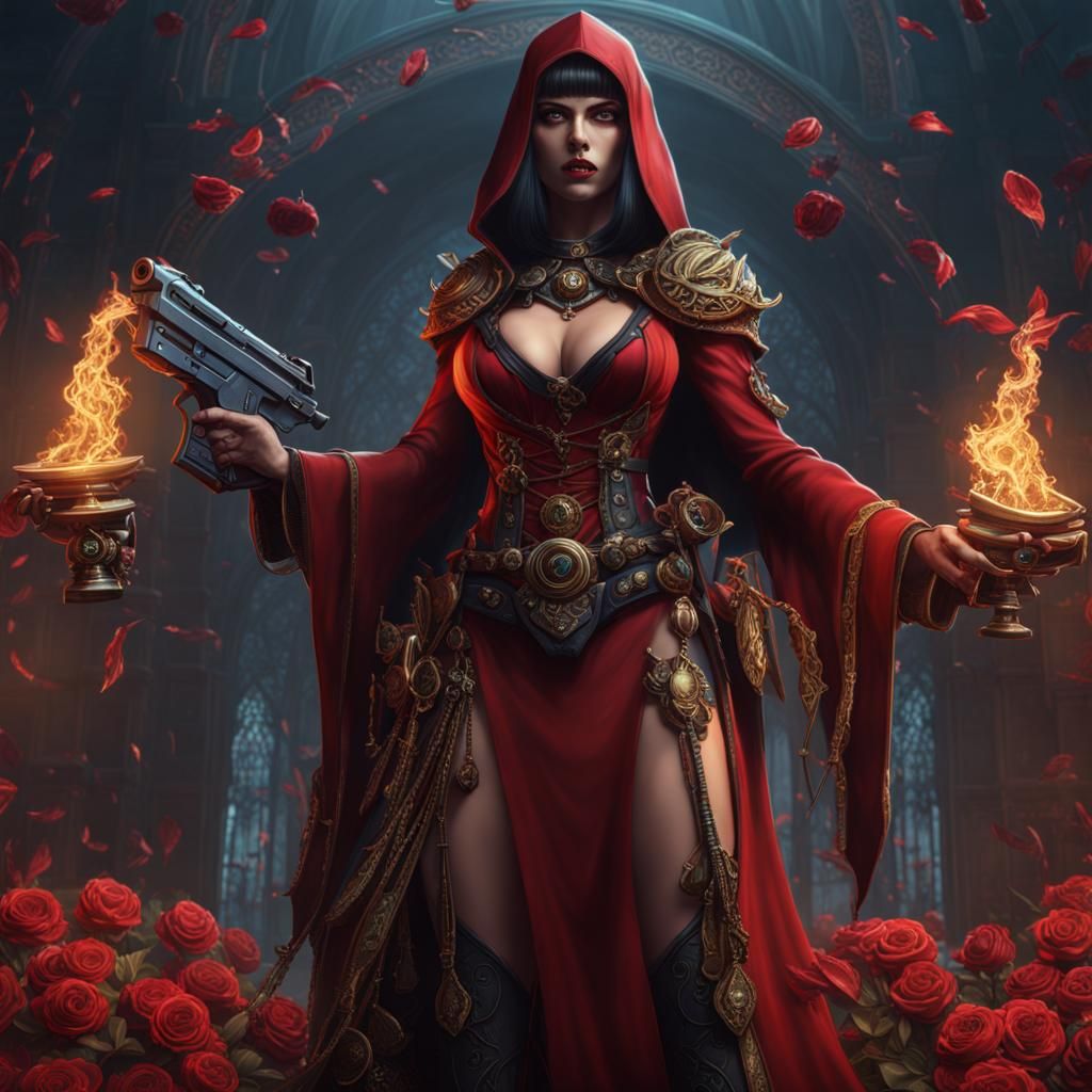 Goddess of Death with Guns and Money