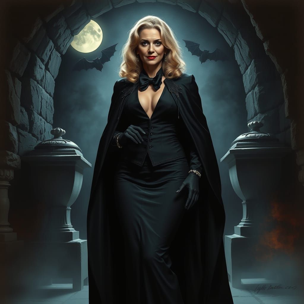 Mature Countess Dracula in Dark Victorian Romance