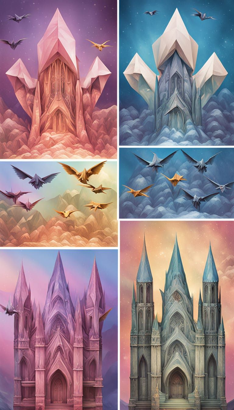 Origami Gargoyles Take Flight from Paper Cathedral