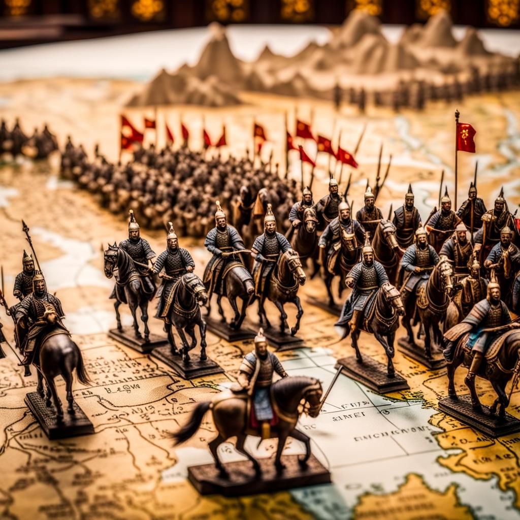Ancient Chinese General Plans Empire on Mythical Map