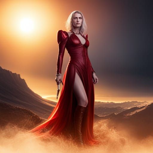 Grace the Human as Lucifer: Detailed Fantasy Art