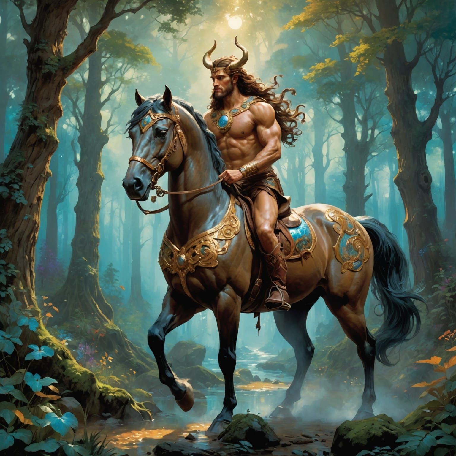 Majestic Centaur Chiron in Renaissance Style