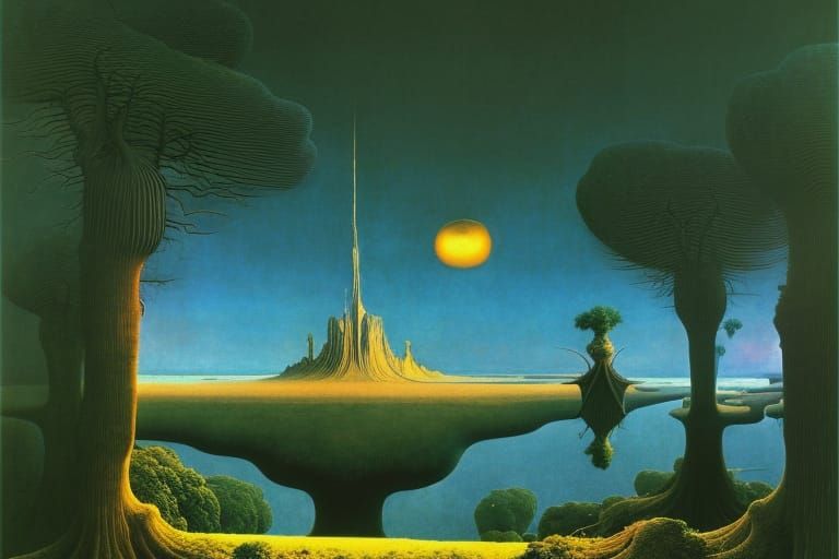 Apocalyptic Sunrise: Surreal Landscape of Desolation