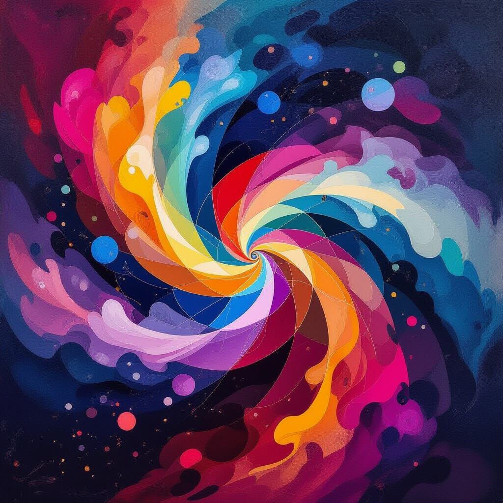 Abstract Music Visualization in Digital Art Style