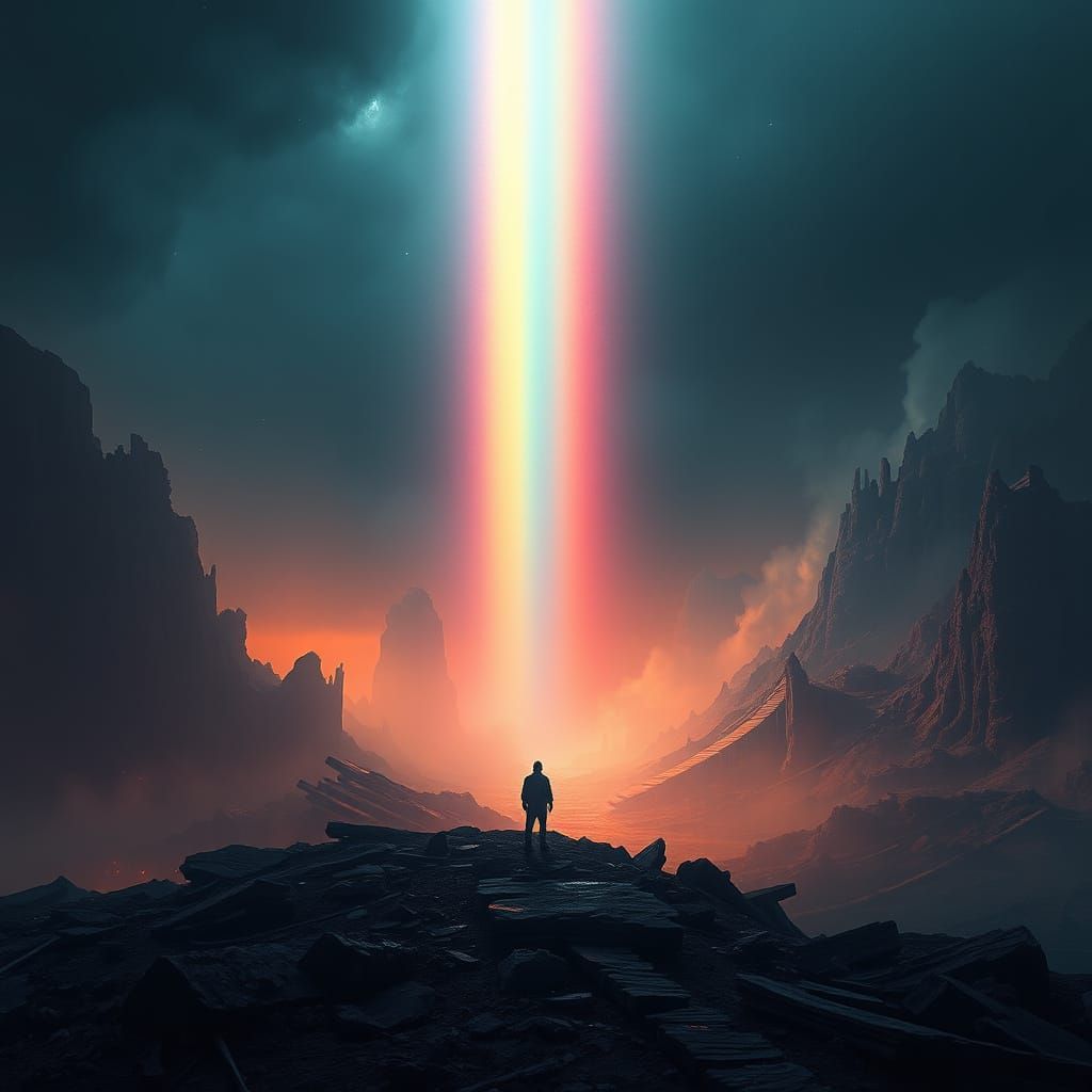 Hope's Radiant Beacon in a Desolate Realm