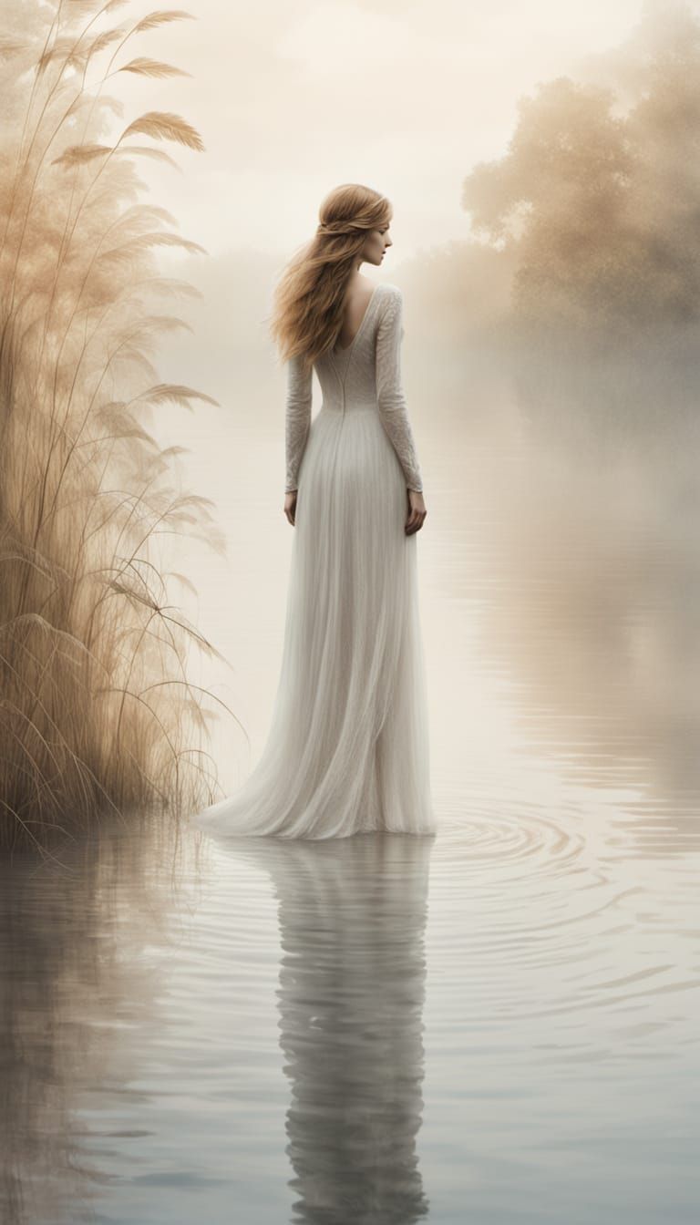 Surreal Whimsical Portrait in the Style of Gustav Klimt